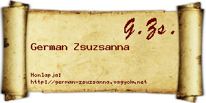 German Zsuzsanna névjegykártya