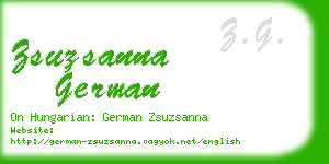 zsuzsanna german business card